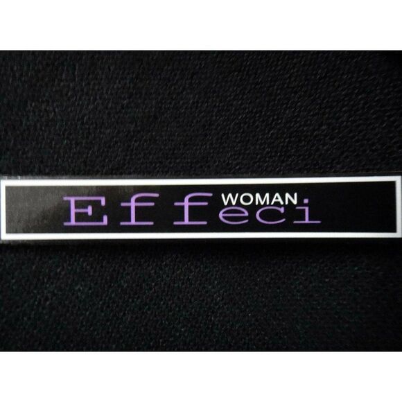 Effeci Woman Black Oversized Pullover Sweater Size 2X Scoop Neck Drop Shoulder - Picture 7 of 8